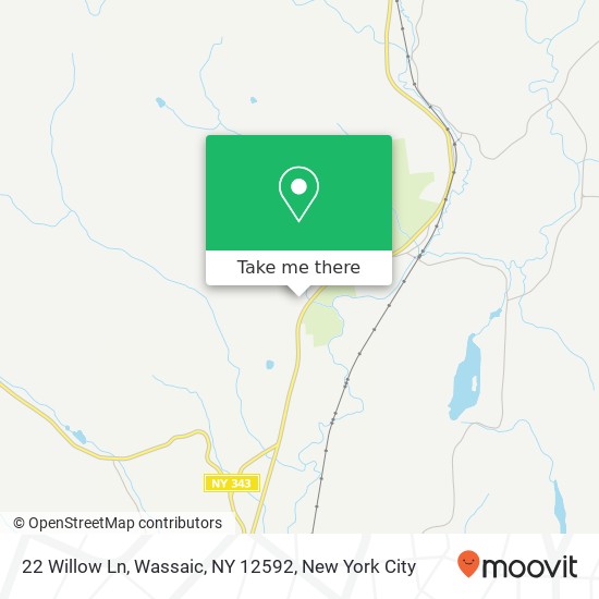Mapa de 22 Willow Ln, Wassaic, NY 12592