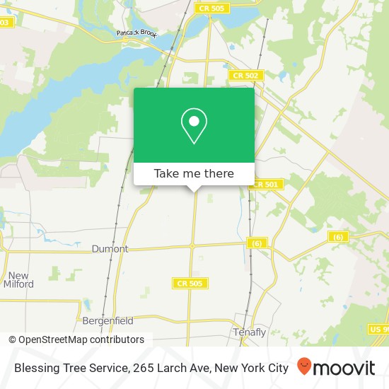 Mapa de Blessing Tree Service, 265 Larch Ave