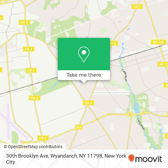 Mapa de 30th Brooklyn Ave, Wyandanch, NY 11798