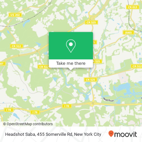 Mapa de Headshot Saba, 455 Somerville Rd