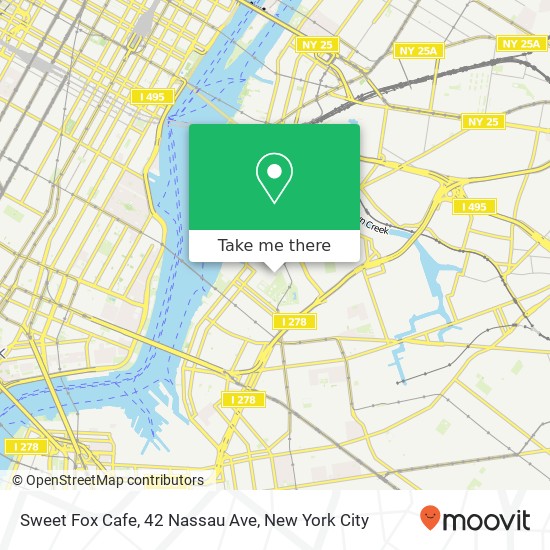 Mapa de Sweet Fox Cafe, 42 Nassau Ave