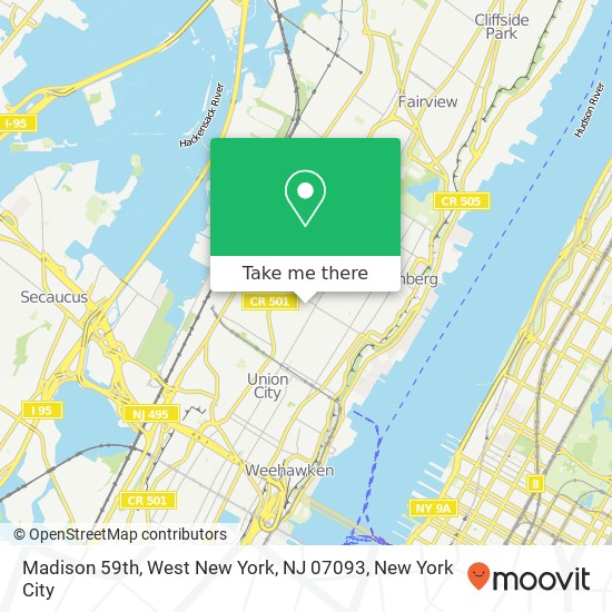Madison 59th, West New York, NJ 07093 map
