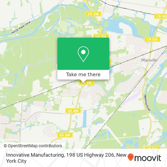 Mapa de Innovative Manufacturing, 198 US Highway 206