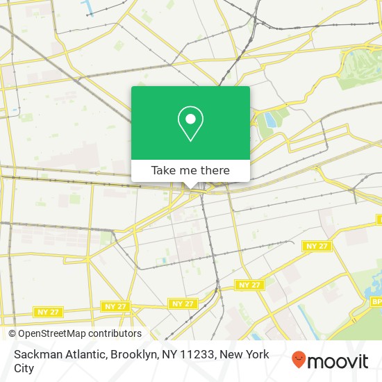 Mapa de Sackman Atlantic, Brooklyn, NY 11233