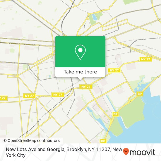Mapa de New Lots Ave and Georgia, Brooklyn, NY 11207