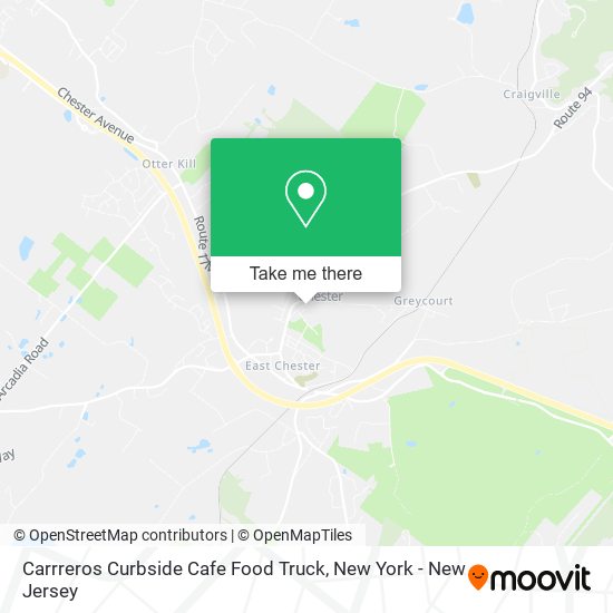 Mapa de Carrreros Curbside Cafe Food Truck