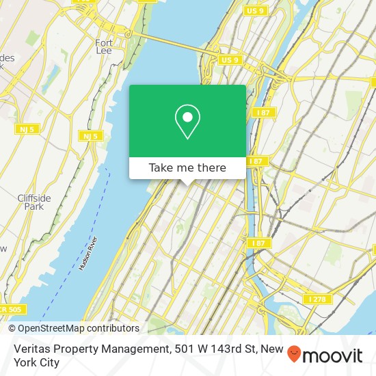 Veritas Property Management, 501 W 143rd St map