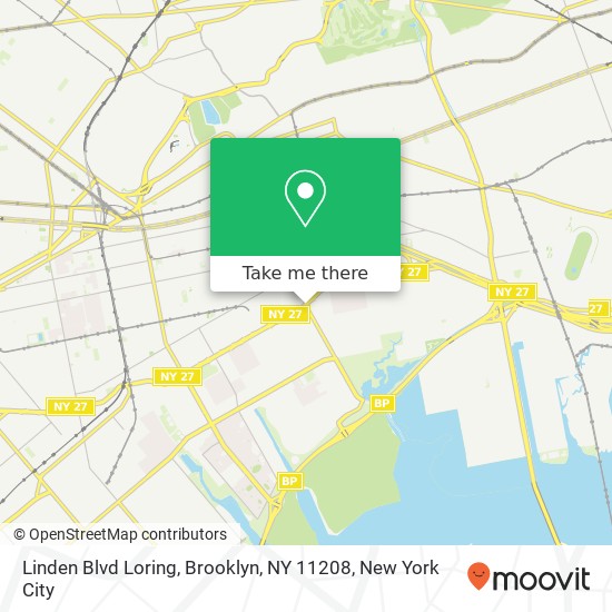 Mapa de Linden Blvd Loring, Brooklyn, NY 11208