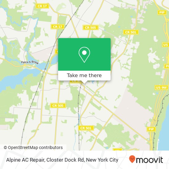 Alpine AC Repair, Closter Dock Rd map