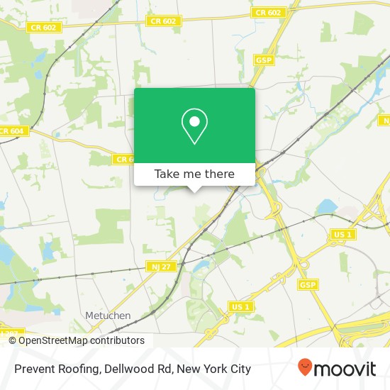 Prevent Roofing, Dellwood Rd map