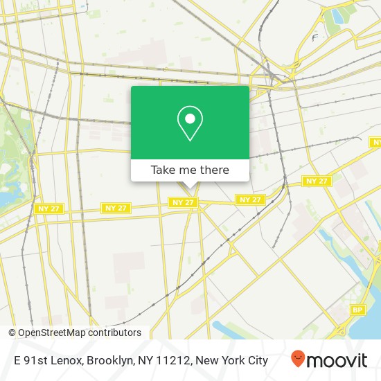 Mapa de E 91st Lenox, Brooklyn, NY 11212