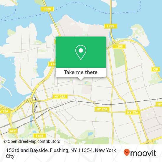 153rd and Bayside, Flushing, NY 11354 map