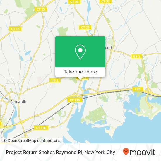 Project Return Shelter, Raymond Pl map