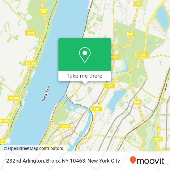 232nd Arlington, Bronx, NY 10463 map