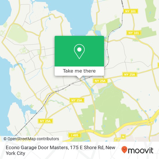 Mapa de Econo Garage Door Masters, 175 E Shore Rd