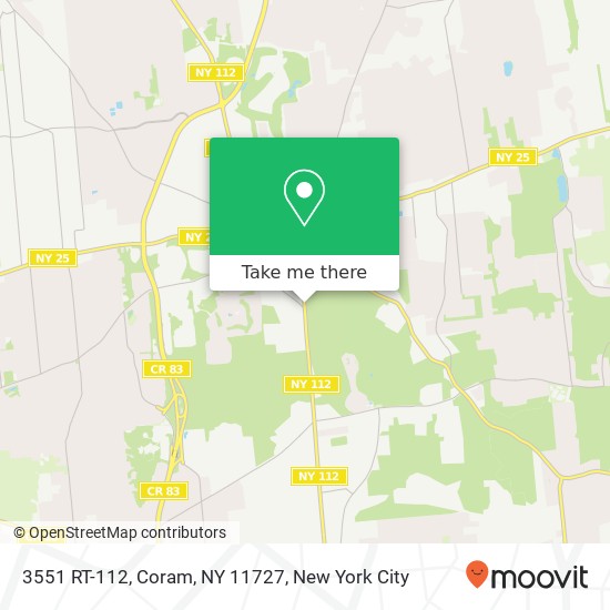 Mapa de 3551 RT-112, Coram, NY 11727