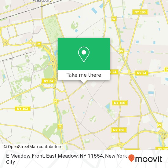 Mapa de E Meadow Front, East Meadow, NY 11554