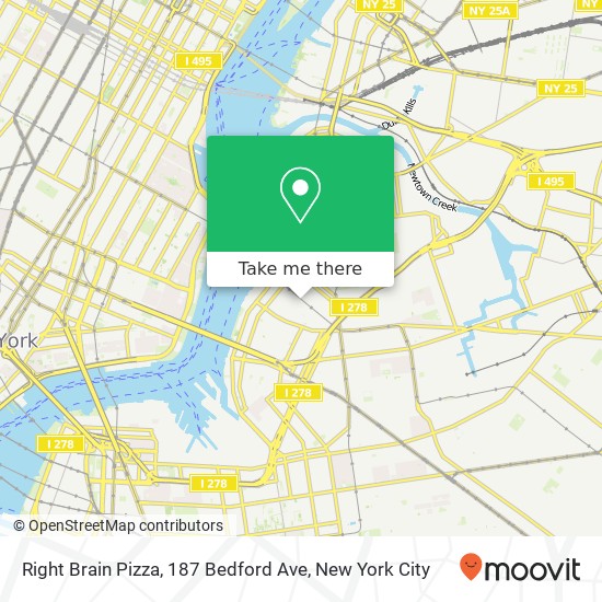 Right Brain Pizza, 187 Bedford Ave map