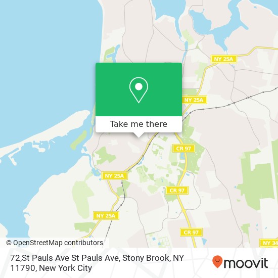 Mapa de 72,St Pauls Ave St Pauls Ave, Stony Brook, NY 11790