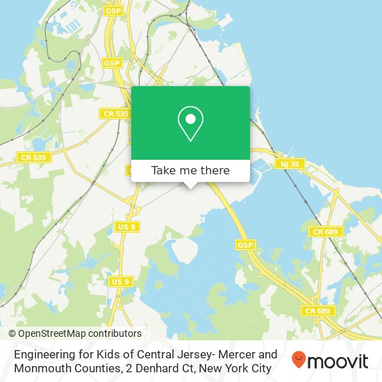 Mapa de Engineering for Kids of Central Jersey- Mercer and Monmouth Counties, 2 Denhard Ct