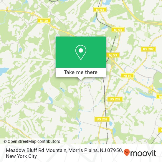 Mapa de Meadow Bluff Rd Mountain, Morris Plains, NJ 07950
