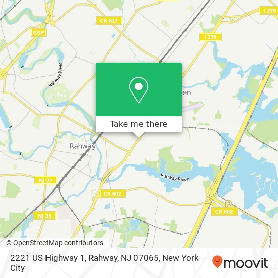 Mapa de 2221 US Highway 1, Rahway, NJ 07065