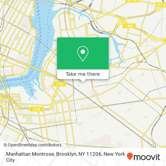 Manhattan Montrose, Brooklyn, NY 11206 map
