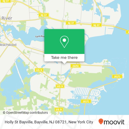Mapa de Holly St Bayville, Bayville, NJ 08721