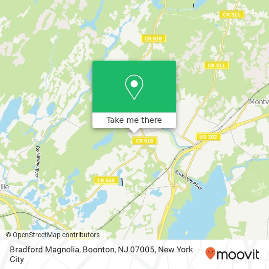 Mapa de Bradford Magnolia, Boonton, NJ 07005
