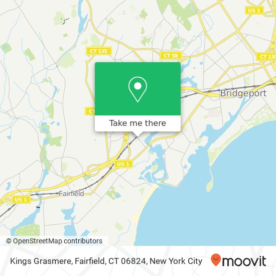 Mapa de Kings Grasmere, Fairfield, CT 06824