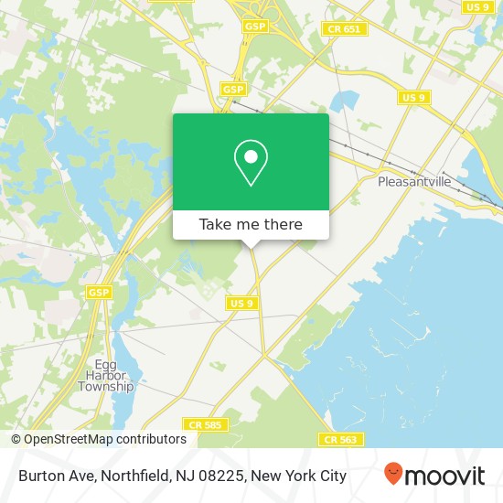 Mapa de Burton Ave, Northfield, NJ 08225