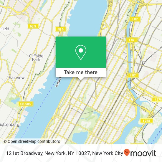 Mapa de 121st Broadway, New York, NY 10027