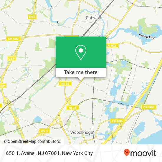 Mapa de 650 1, Avenel, NJ 07001