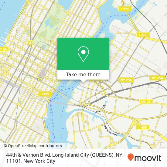 44th & Vernon Blvd, Long Island City (QUEENS), NY 11101 map