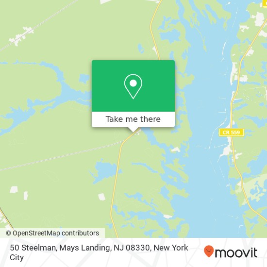 Mapa de 50 Steelman, Mays Landing, NJ 08330