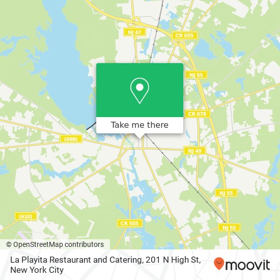 La Playita Restaurant and Catering, 201 N High St map