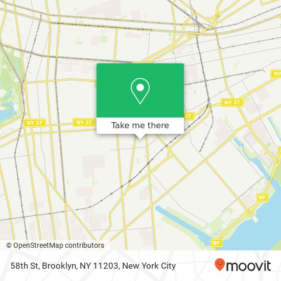 Mapa de 58th St, Brooklyn, NY 11203