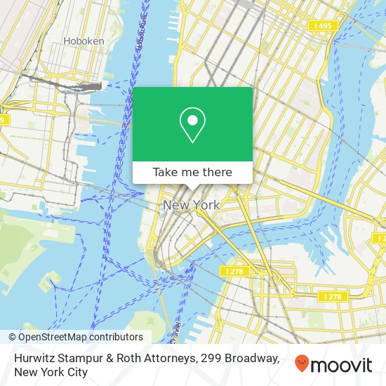 Hurwitz Stampur & Roth Attorneys, 299 Broadway map