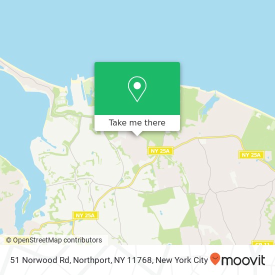 Mapa de 51 Norwood Rd, Northport, NY 11768
