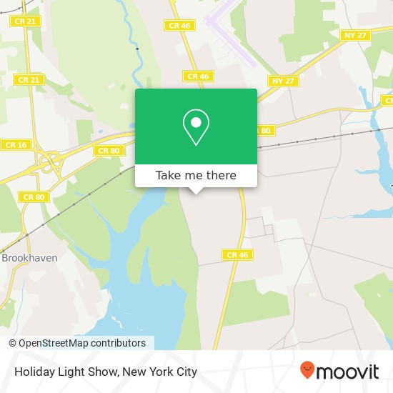 Holiday Light Show map