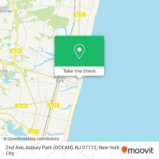 2nd Ave, Asbury Park (OCEAN), NJ 07712 map