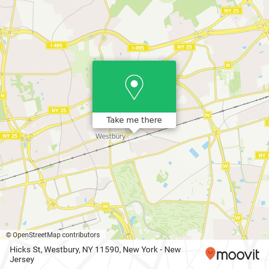 Mapa de Hicks St, Westbury, NY 11590