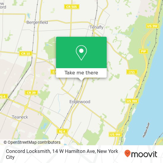 Mapa de Concord Locksmith, 14 W Hamilton Ave