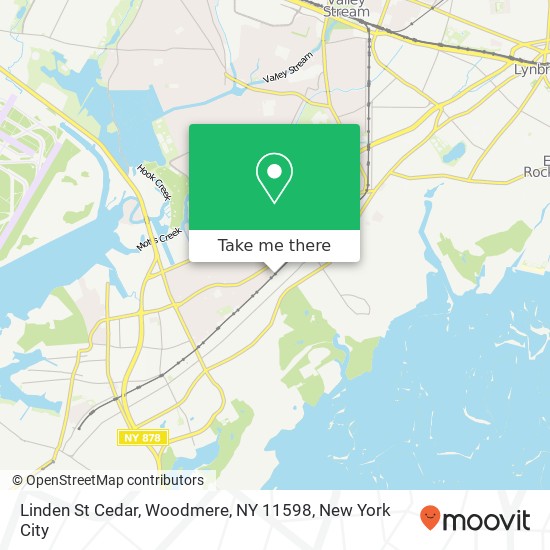 Mapa de Linden St Cedar, Woodmere, NY 11598