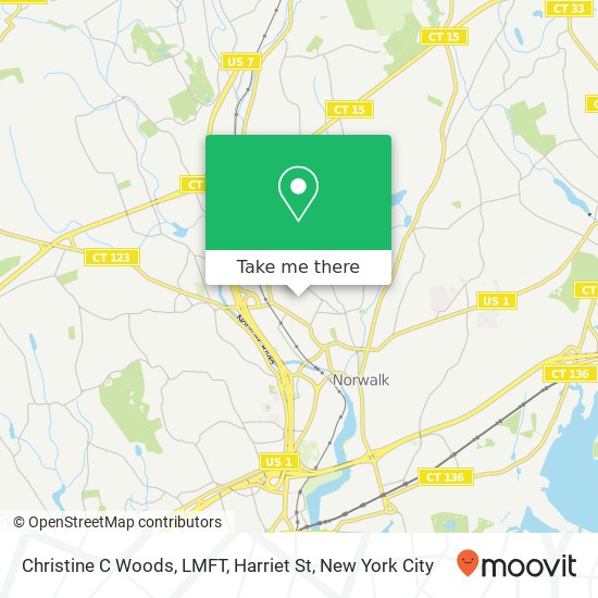 Mapa de Christine C Woods, LMFT, Harriet St