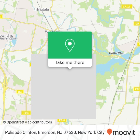Mapa de Palisade Clinton, Emerson, NJ 07630
