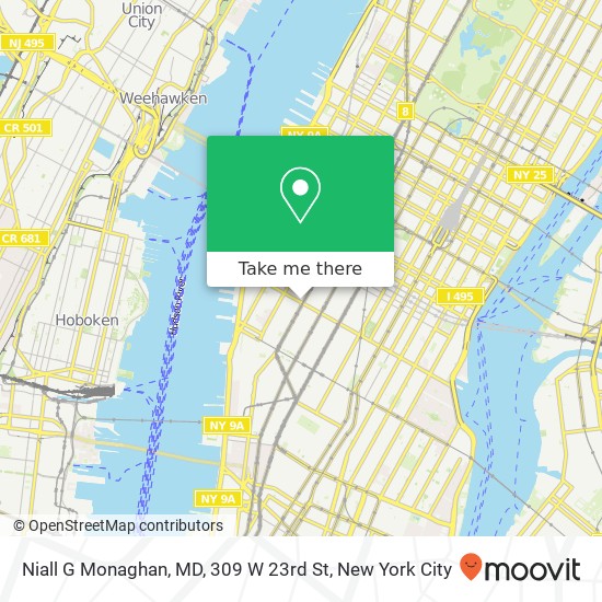 Niall G Monaghan, MD, 309 W 23rd St map