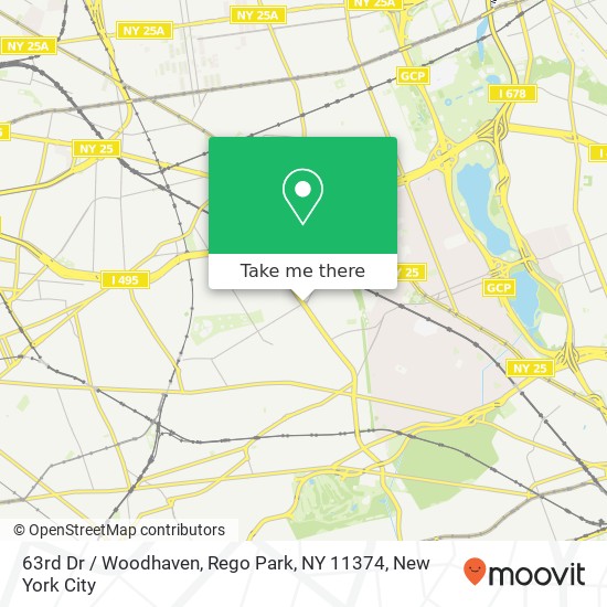 63rd Dr / Woodhaven, Rego Park, NY 11374 map