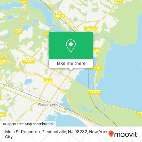 Mapa de Main St Princeton, Pleasantville, NJ 08232