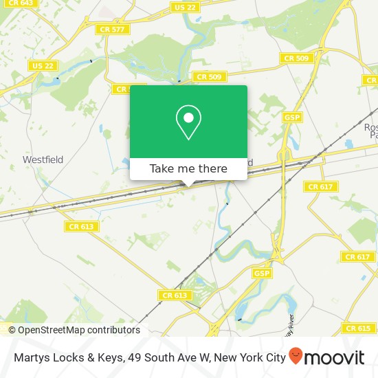 Mapa de Martys Locks & Keys, 49 South Ave W